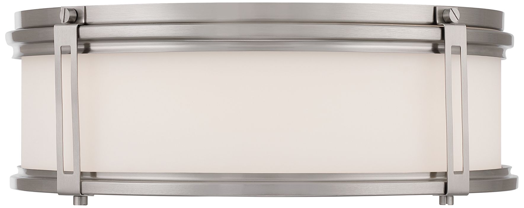 Minka Lavery Merick LED 14.75in Brushed Nickel Flush Mount with Glass Shade