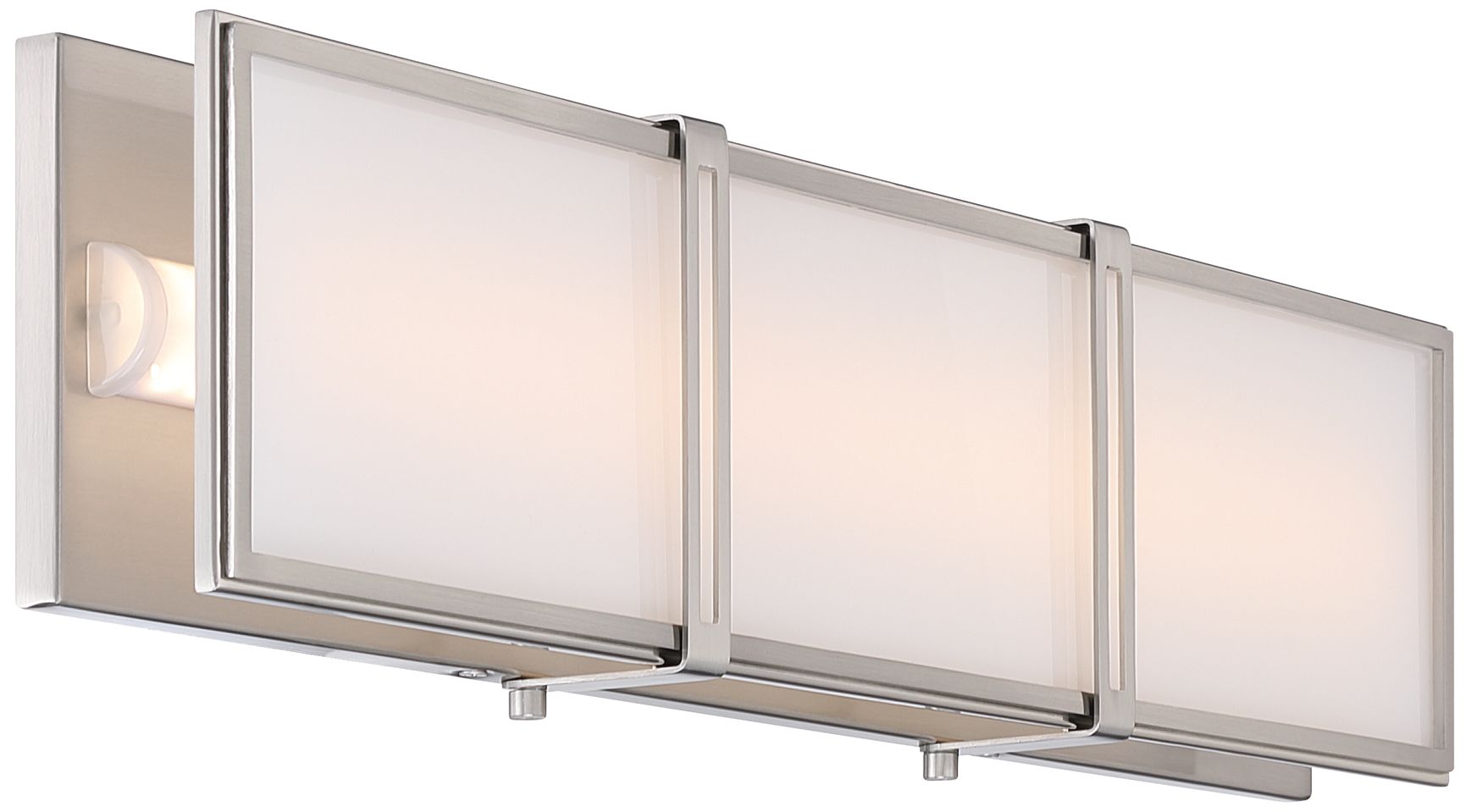 Minka Lavery Merick LED 24-in Brushed Nickel Vanity Light with Glass Shade