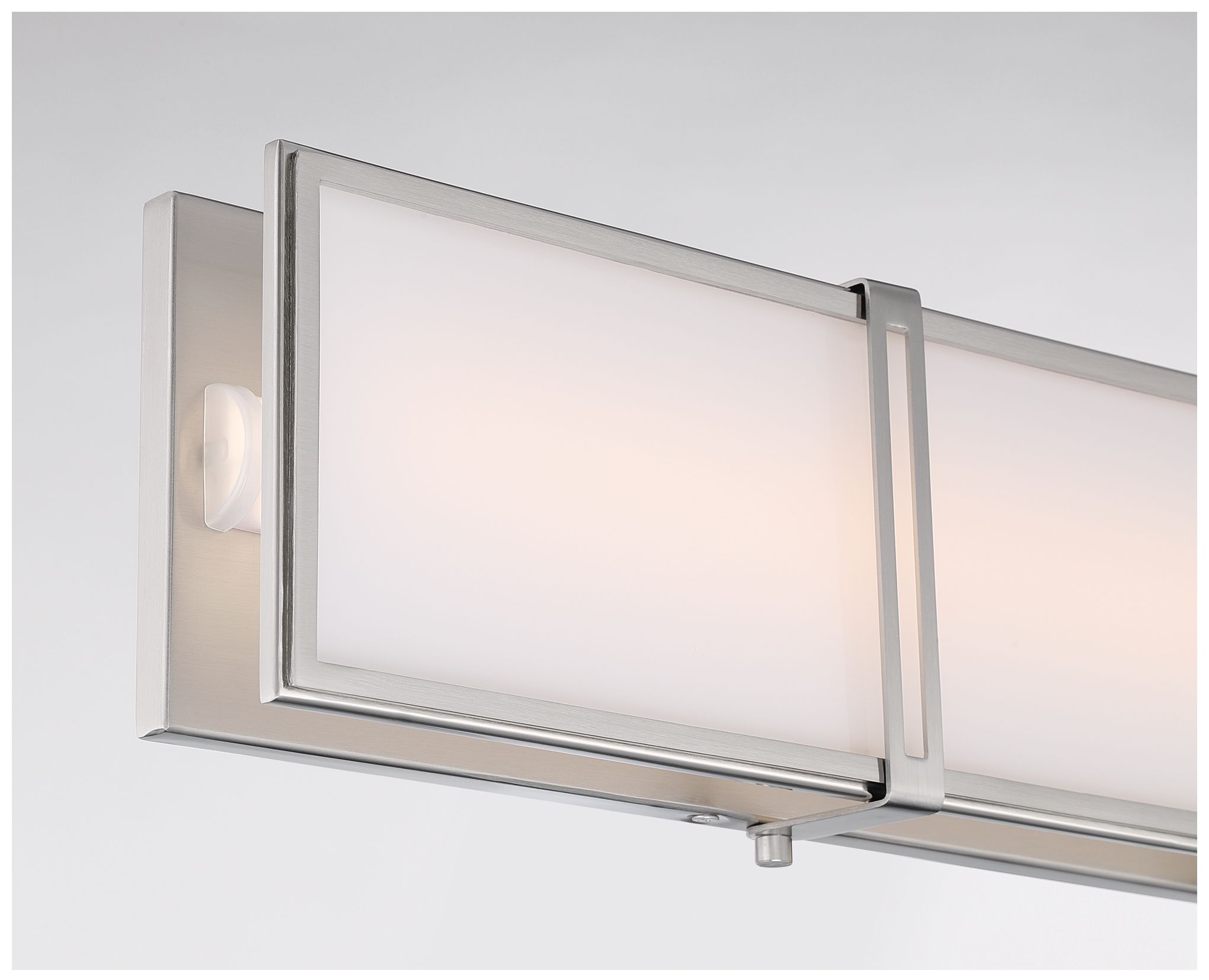 Minka Lavery Merick LED 24-in Brushed Nickel Vanity Light with Glass Shade