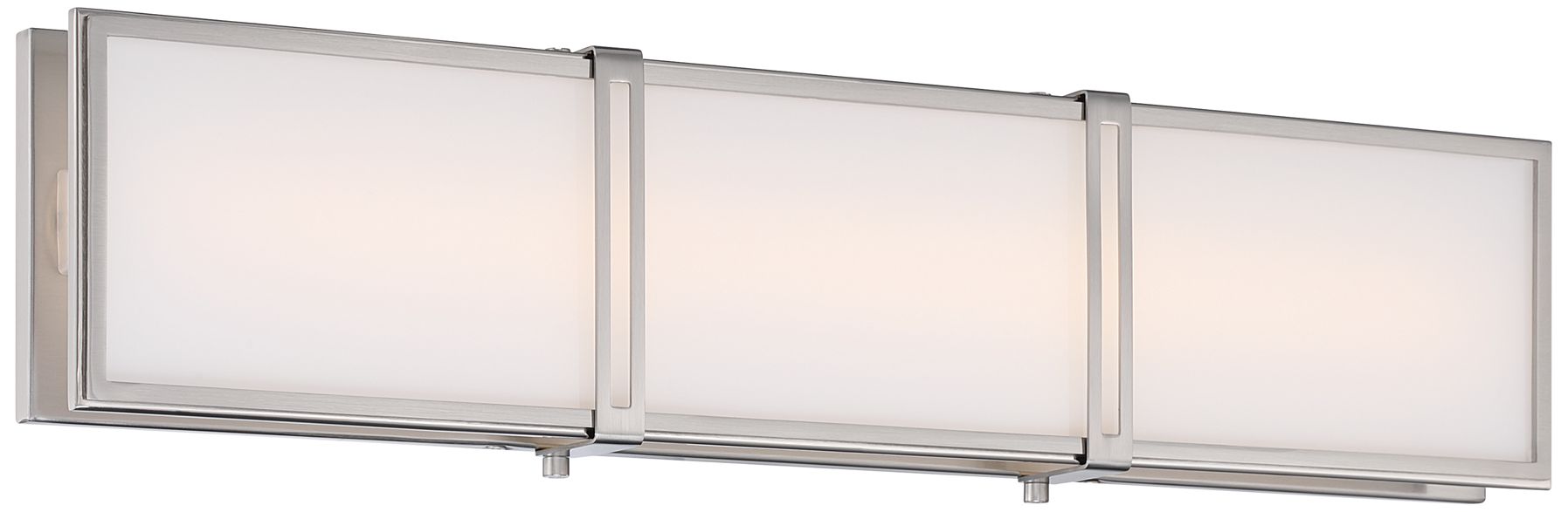 Minka Lavery Merick LED 24-in Brushed Nickel Vanity Light with Glass Shade
