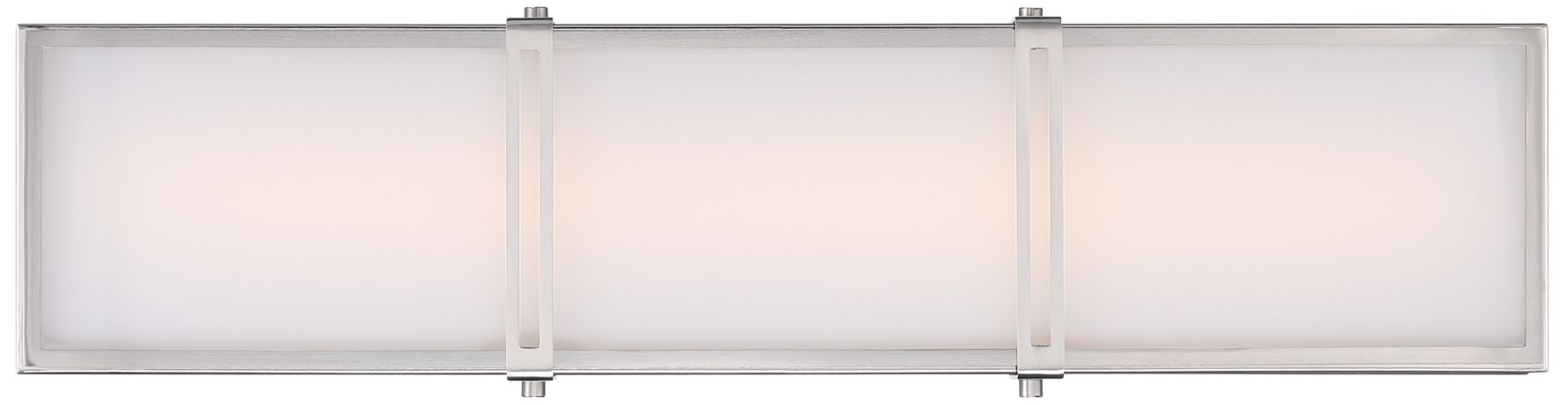 Minka Lavery Merick LED 24-in Brushed Nickel Vanity Light with Glass Shade