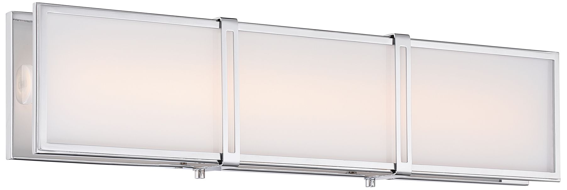 Thumbnail1 of Minka Lavery Merick LED 24-in Chrome Vanity Light with Glass Shade
