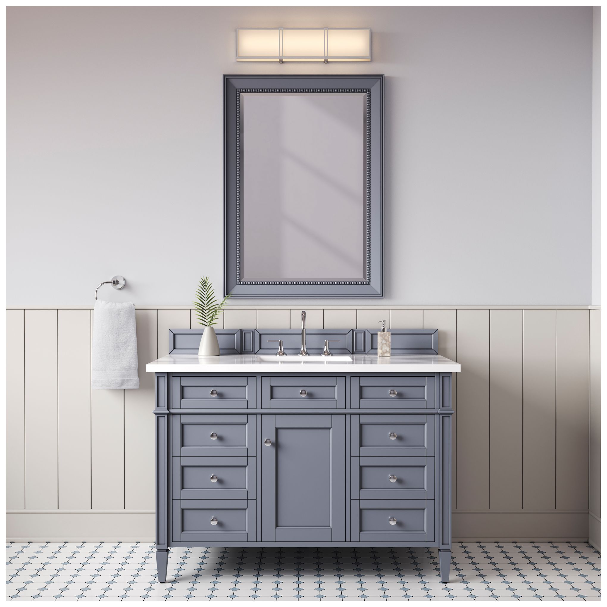 Thumbnail4 of Minka Lavery Merick LED 24-in Chrome Vanity Light with Glass Shade more views
