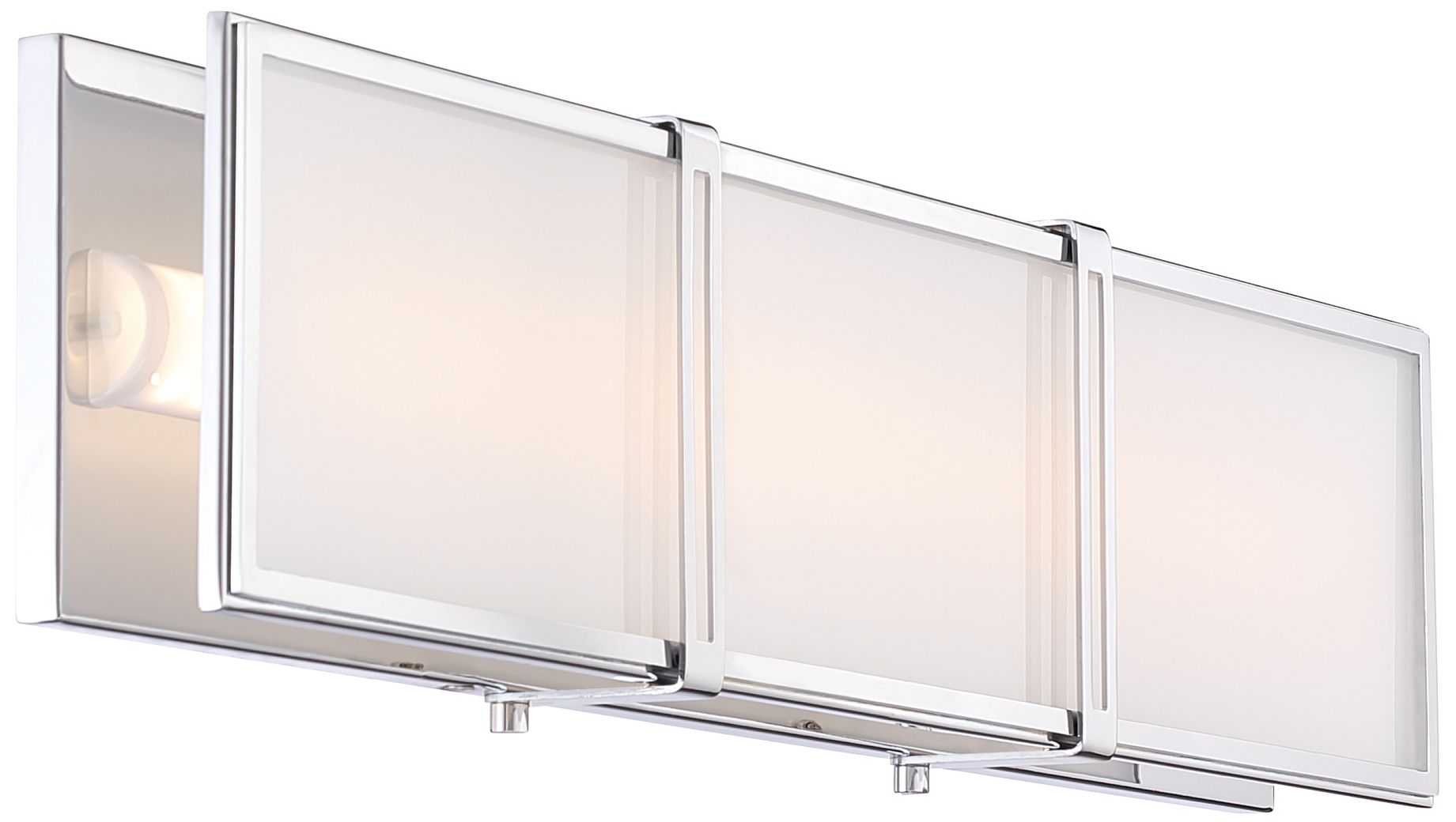 Minka Lavery Merick LED 24-in Chrome Vanity Light with Glass Shade
