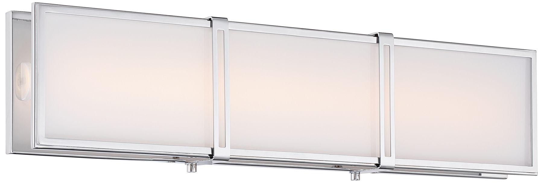 Minka Lavery Merick LED 24-in Chrome Vanity Light with Glass Shade
