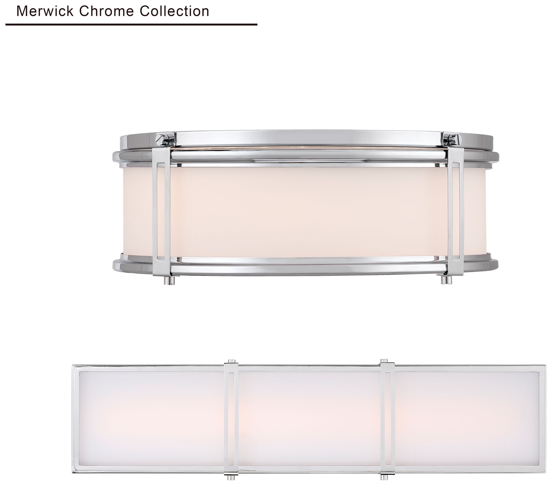 Minka Lavery Merick LED 24-in Chrome Vanity Light with Glass Shade