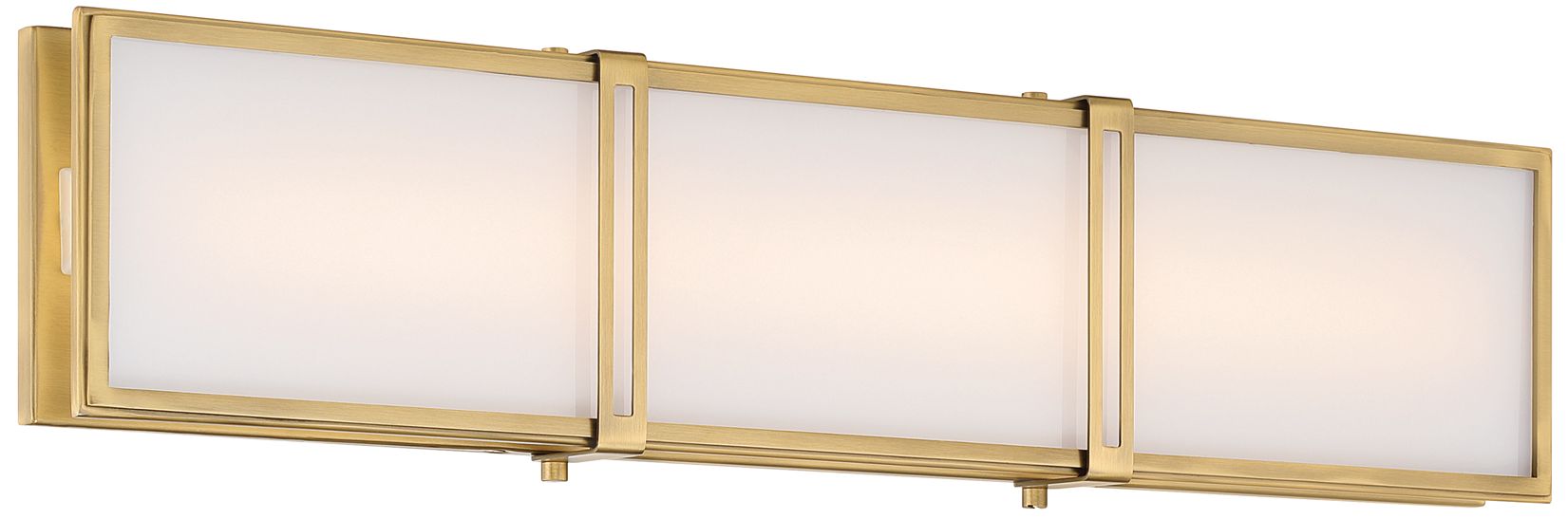 Minka Lavery Merick LED 24-in Legacy Brass Vanity Light with Glass Shade