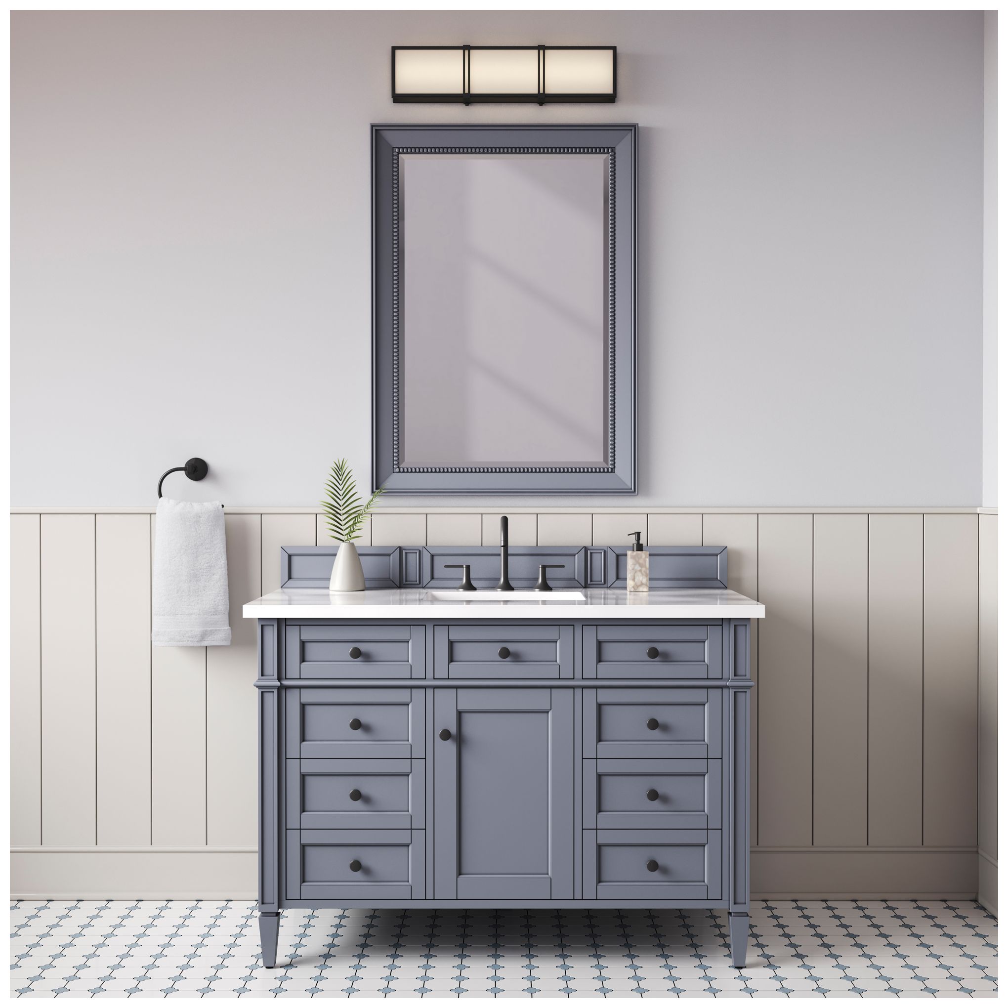 Image 4 Minka Lavery Merick LED 24in Dark Matte Black Vanity Light with Glass Shade more views