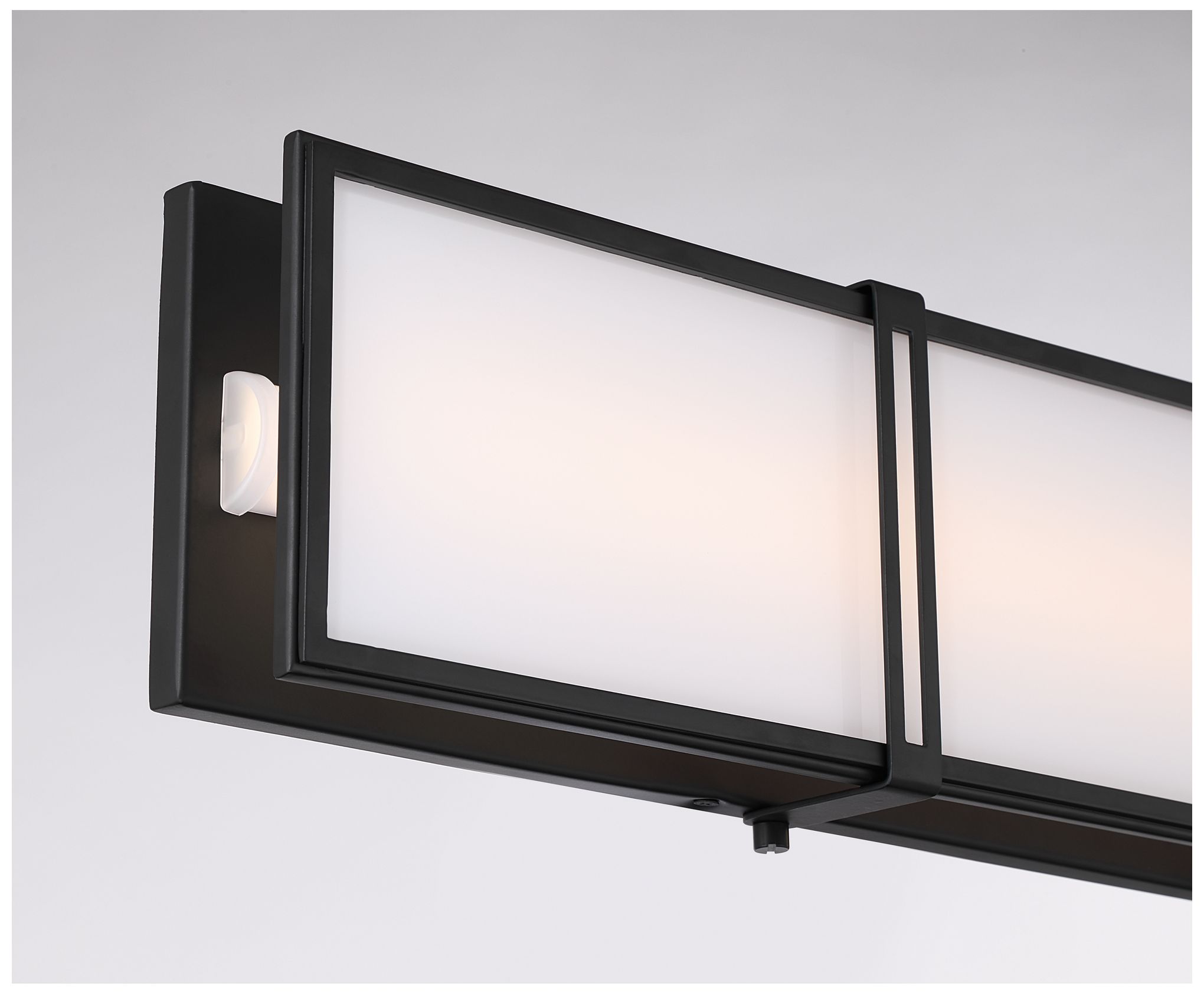 Image 7 Minka Lavery Merick LED 24in Dark Matte Black Vanity Light with Glass Shade more views