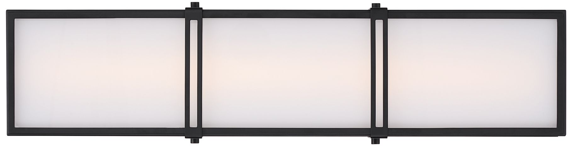 Minka Lavery Merick LED 24in Dark Matte Black Vanity Light with Glass Shade