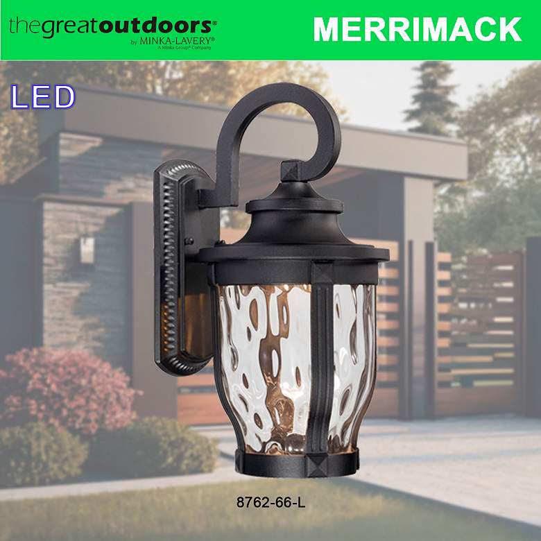 Image 7 Minka Lavery Merrimack 16 1/4" High Black LED Outdoor Wall Light more views
