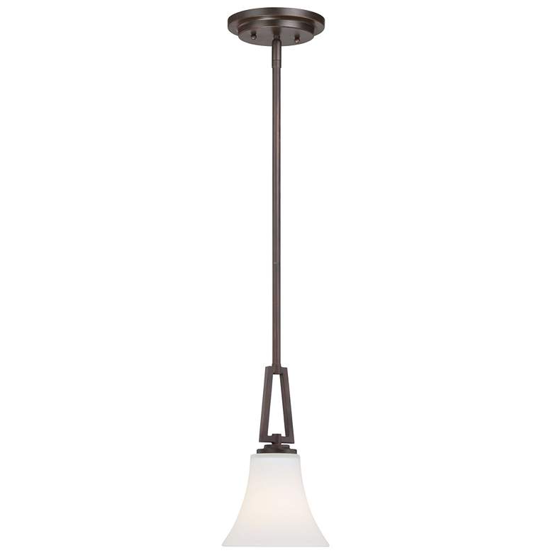 Image 1 Minka Lavery Middlebrook 1-Light Vintage Bronze Pendant with Glass Shade
