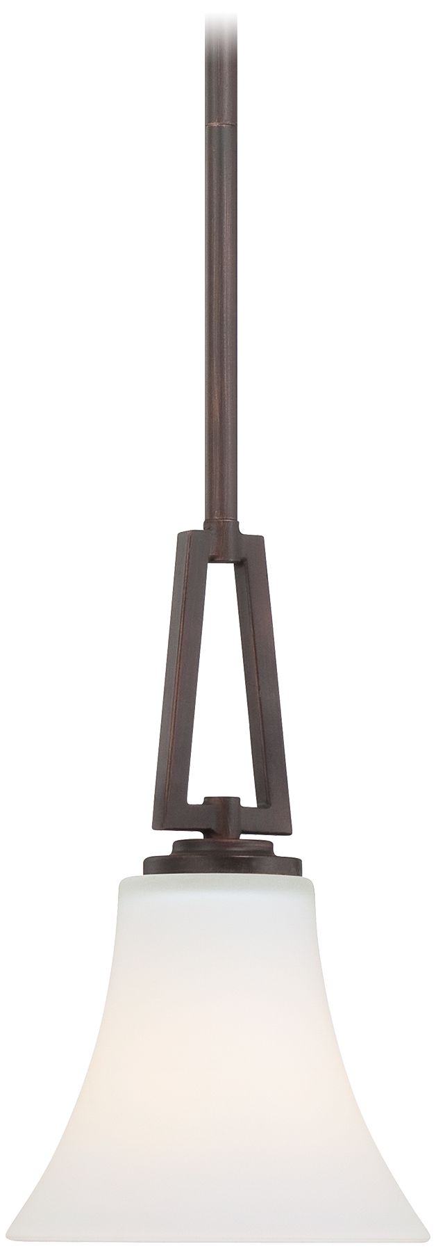 Image 2 Minka Lavery Middlebrook 1-Lt Vintage Bronze Mini Pendant with Glass Shade more views