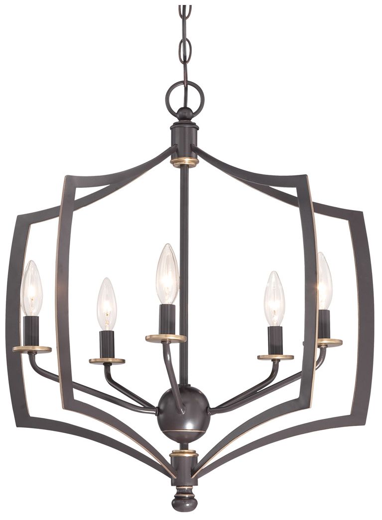 Image 4 Minka-Lavery Middletown 23" Wide 5-Light Bronze and Gold Chandelier more views