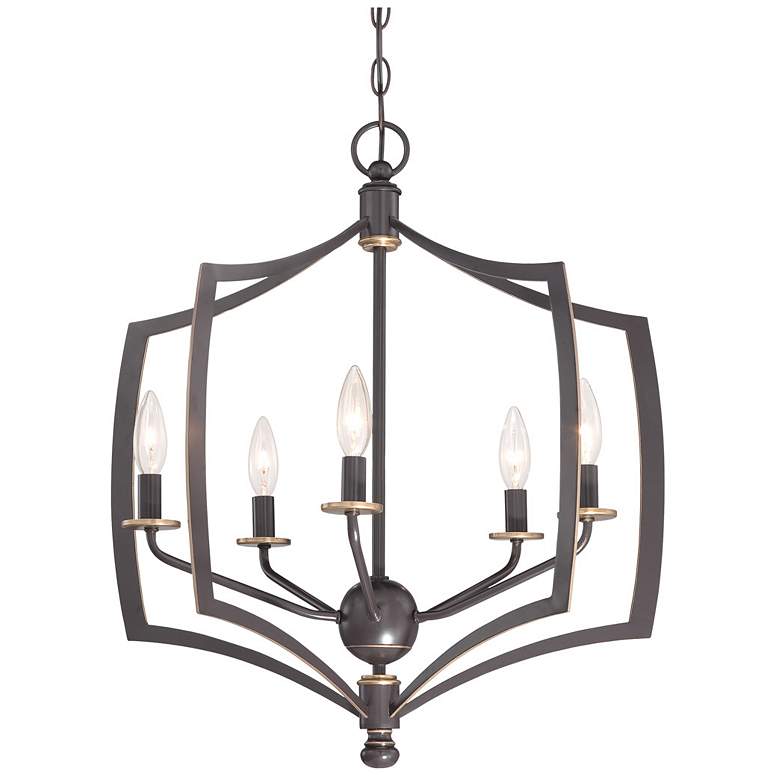Image 4 Minka-Lavery Middletown 23" Wide 5-Light Bronze and Gold Chandelier more views