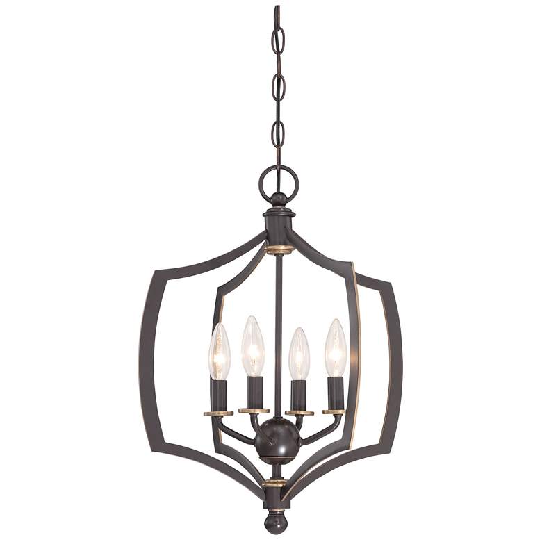 Image 1 Minka-Lavery Middletown 4-Light Downtown Bronze and Gold Mini Chandelier