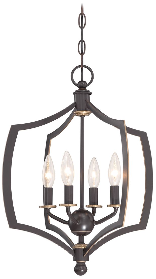 Image 6 Minka-Lavery Middletown 4-Light Downtown Bronze and Gold Mini Chandelier more views