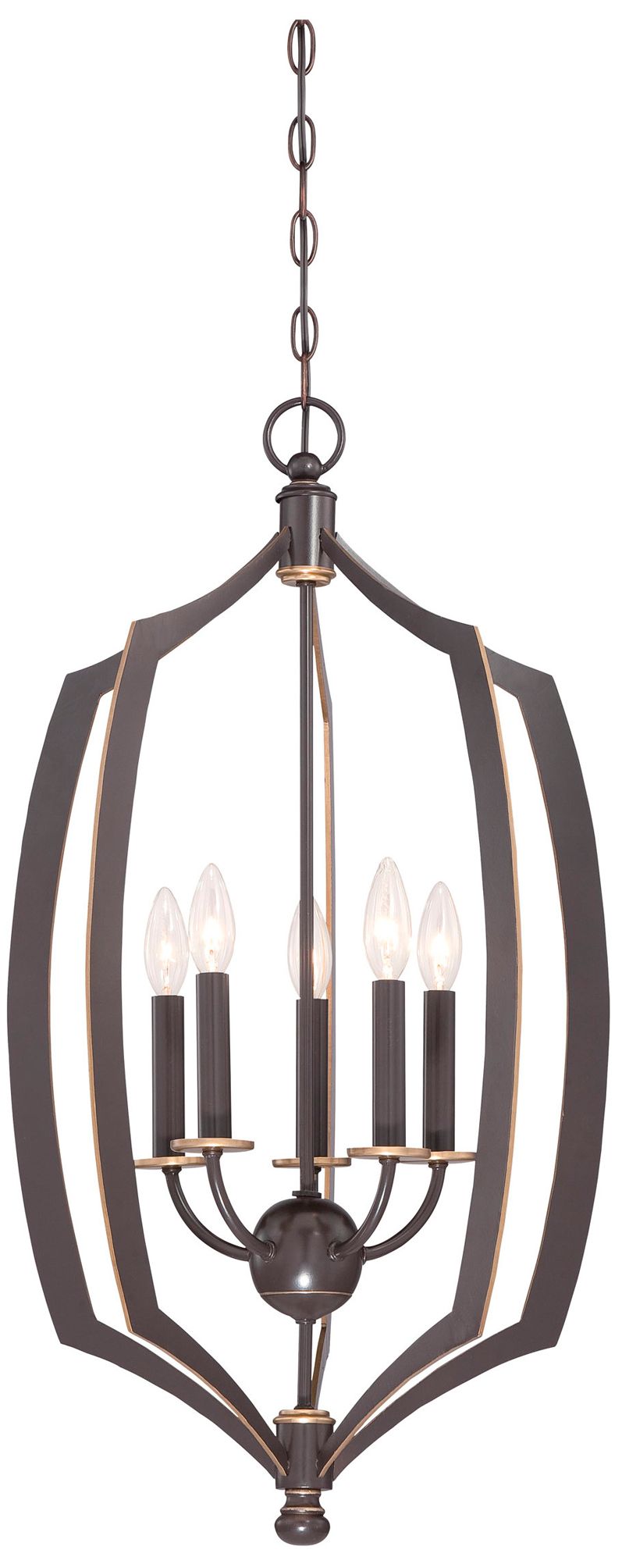 Minka-Lavery Middletown 5-Light Downtown Bronze and Gold Chandelier
