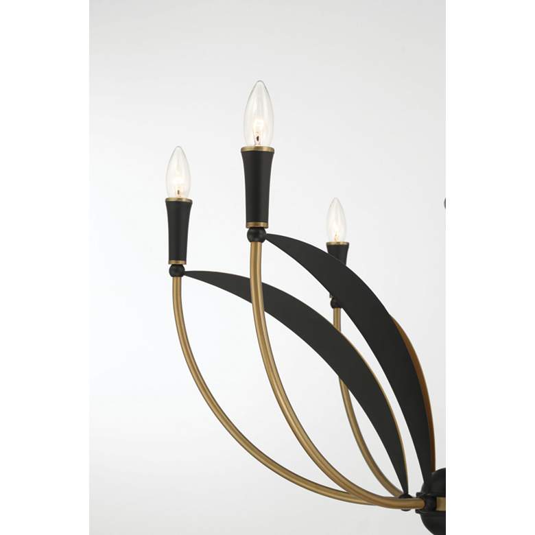 Image 4 Minka-Lavery Miller 6-Light 28.25-in Brass and Black Indoor Chandelier more views