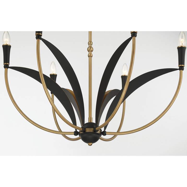 Image 5 Minka-Lavery Miller 6-Light 28.25-in Brass and Black Indoor Chandelier more views