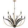 Thumbnail2 of Minka-Lavery Miller 9-Light 35.5-in Brass and Black Indoor Chandelier more views