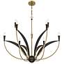 Thumbnail4 of Minka-Lavery Miller 9-Light 35.5-in Brass and Black Indoor Chandelier more views