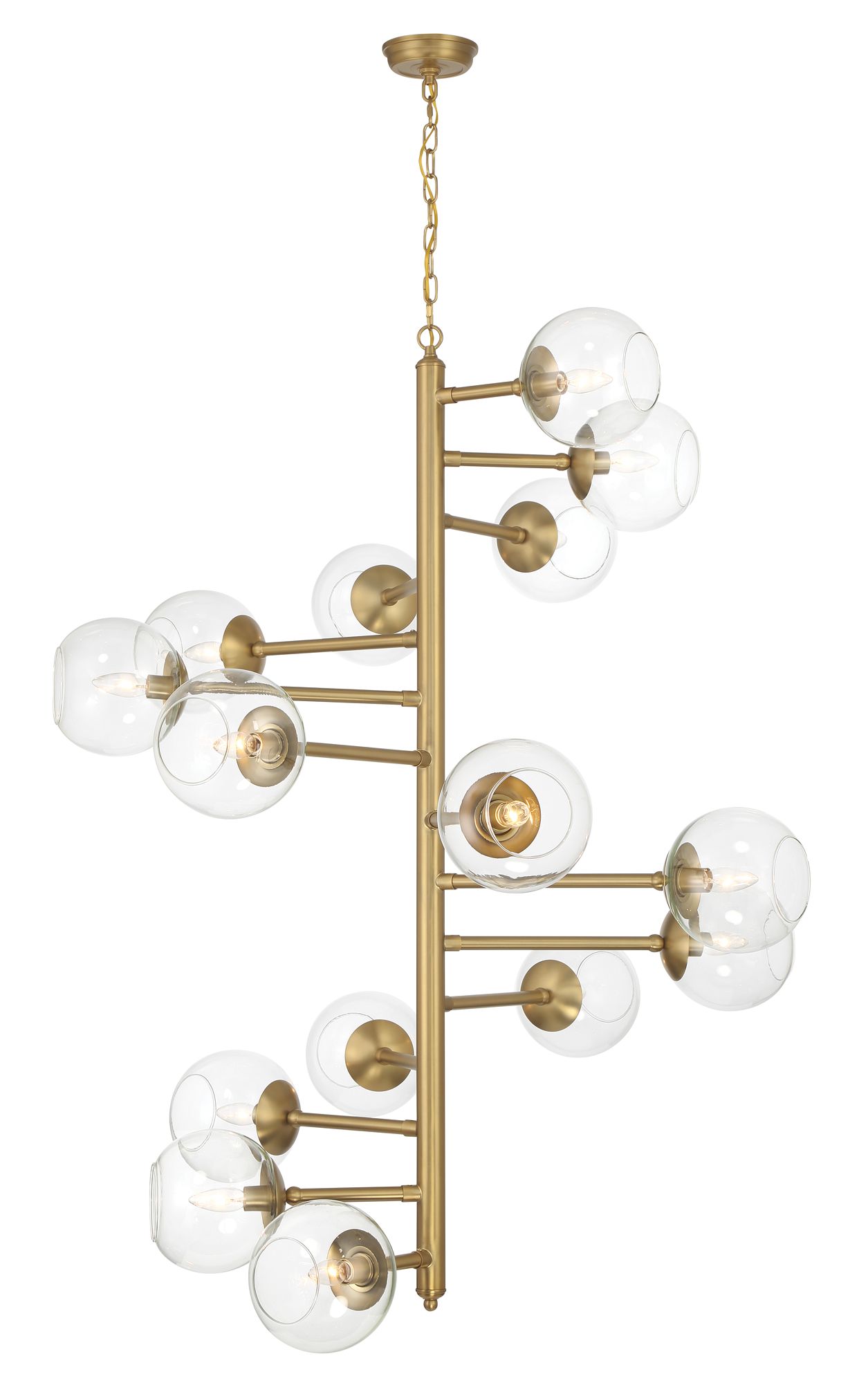 Image 3 Minka Lavery Millikan 15-Light 38.75-in Brass Pendant with Glass Shades more views