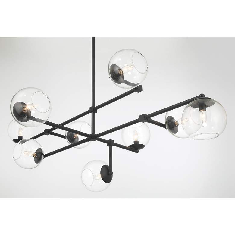 Image 4 Minka Lavery Millikan 9-Light 64-in Black Pendant with Clear Glass Shades more views