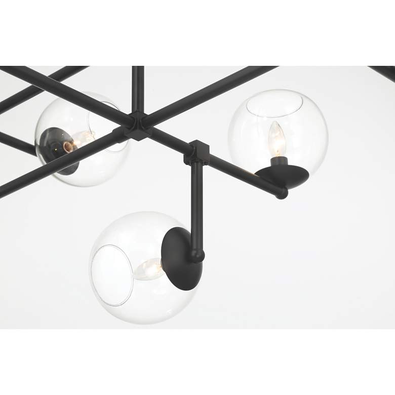 Image 5 Minka Lavery Millikan 9-Light 64-in Black Pendant with Clear Glass Shades more views