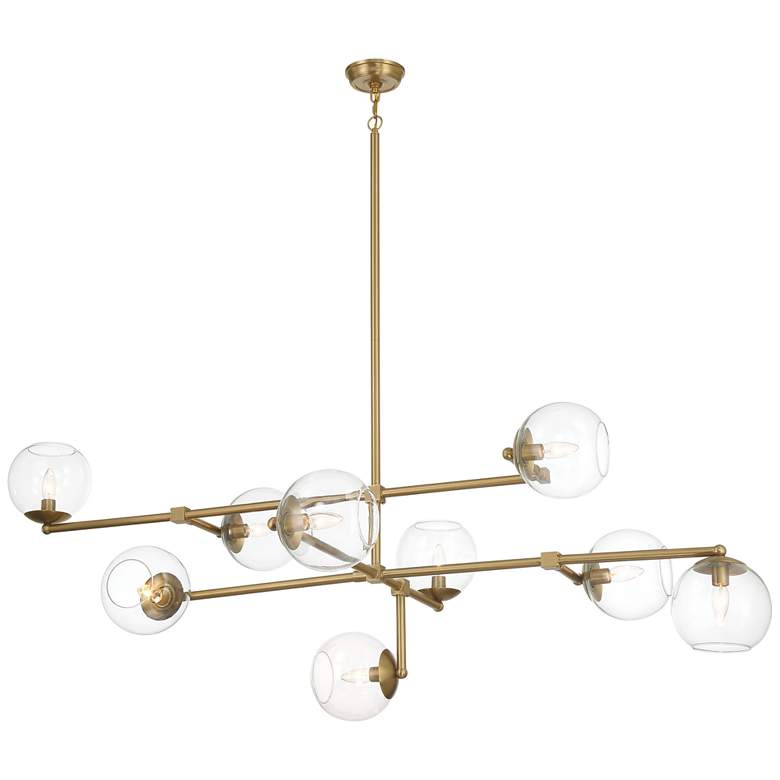Image 2 Minka Lavery Millikan 9-Light 64-in Brass Pendant with Clear Glass Shades more views