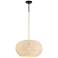 Minka-Lavery Modjeska 20" Wide Black and Natural Rattan Shade Pendant