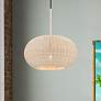1_Minka-Lavery Modjeska 20" Wide Black and Natural Rattan Shade Pendant