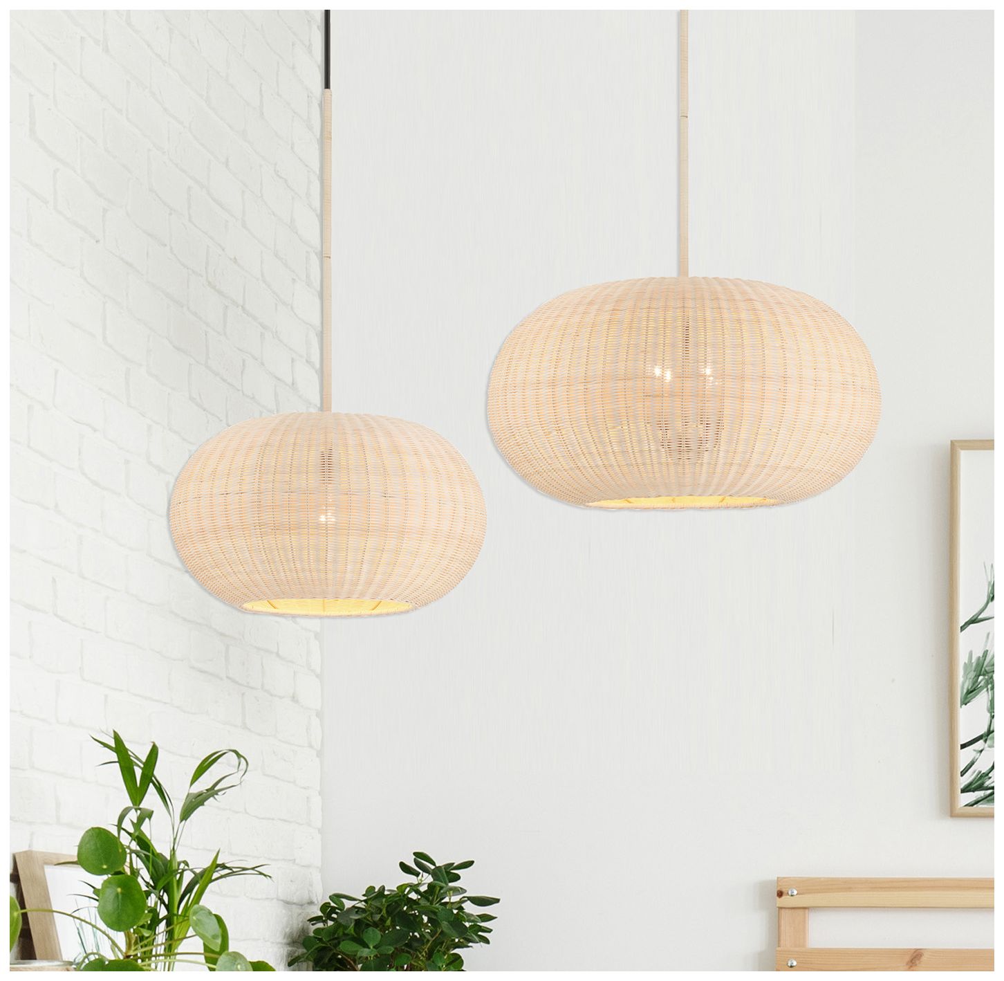 Image 4 Minka-Lavery Modjeska 20" Wide Black and Natural Rattan Shade Pendant more views