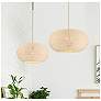4_Minka-Lavery Modjeska 20" Wide Black and Natural Rattan Shade Pendant more views