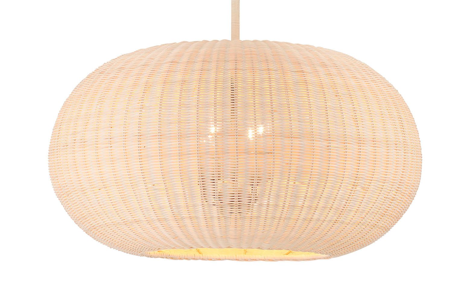 Minka-Lavery Modjeska 4-Light Coal Black Pendant with Natural Rattan Shade