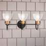 1_Minka Lavery Monico 26" Wide Bronze and Brass 3-Light Bath Light