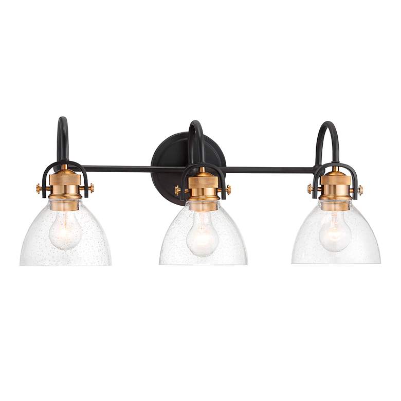 Image 3 Minka Lavery Monico 26" Wide Bronze and Brass 3-Light Bath Light more views