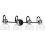 1_Minka Lavery Monico 35 3/4" Matte Black and Nickel 4-Light Bath Light