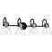 Minka Lavery Monico 35 3/4" Matte Black and Nickel 4-Light Bath Light