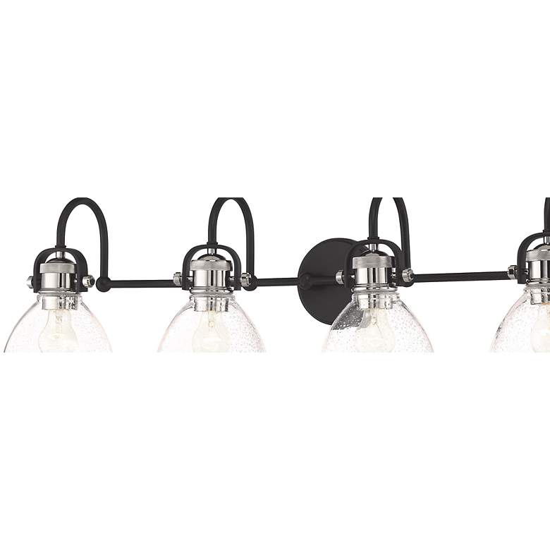 Image 2 Minka Lavery Monico 35 3/4" Matte Black and Nickel 4-Light Bath Light more views