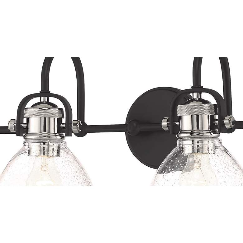 Image 3 Minka Lavery Monico 35 3/4" Matte Black and Nickel 4-Light Bath Light more views
