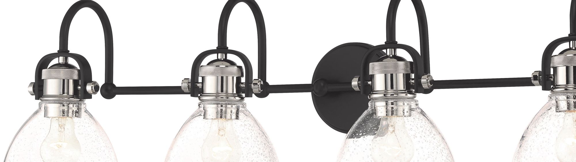 Image 2 Minka-Lavery Monico 4-Light Coal and Polished Nickel Bath more views