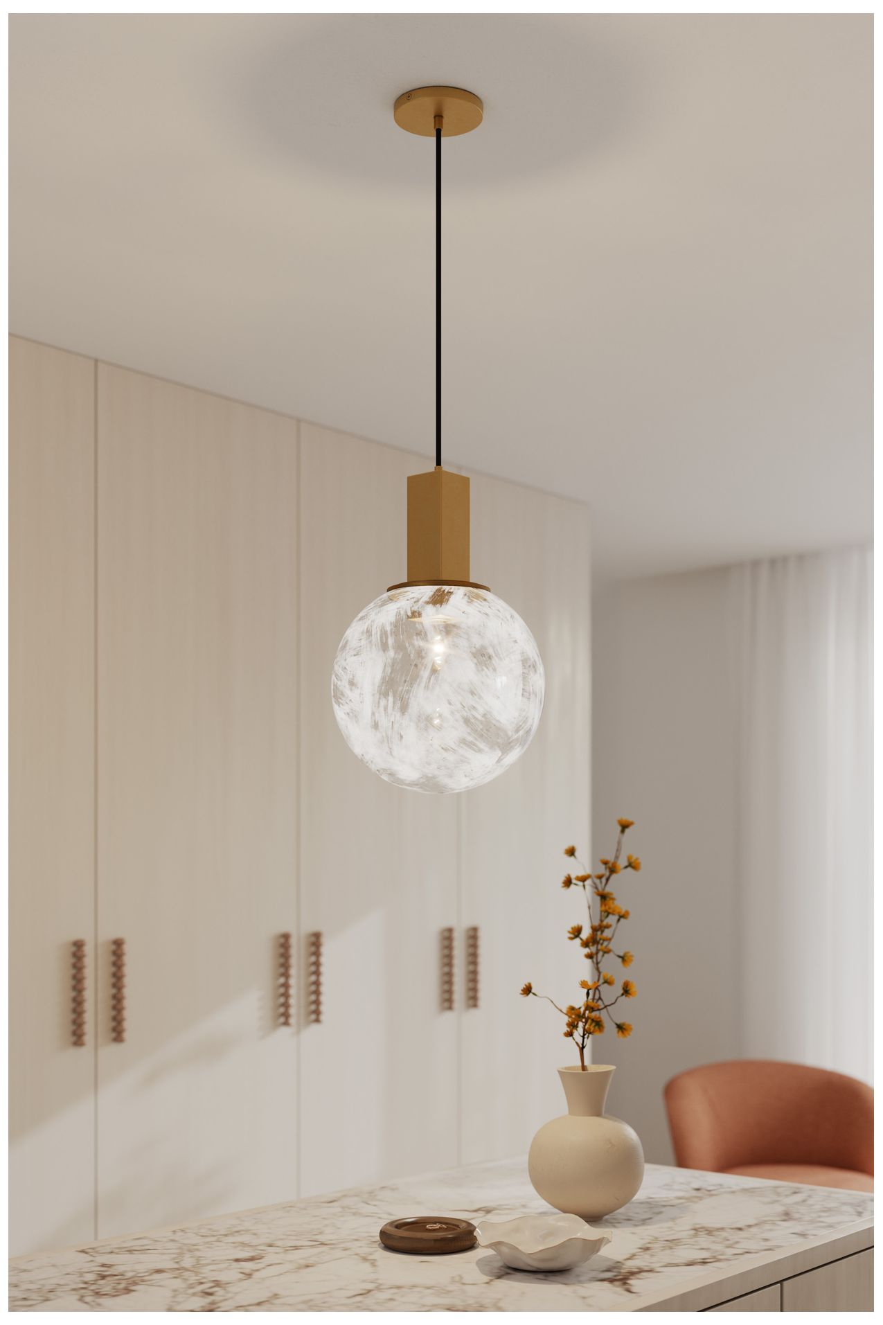 Thumbnail2 of Minka Lavery Narra 1-Light 12-in Legacy Brass Pendant with Shade more views