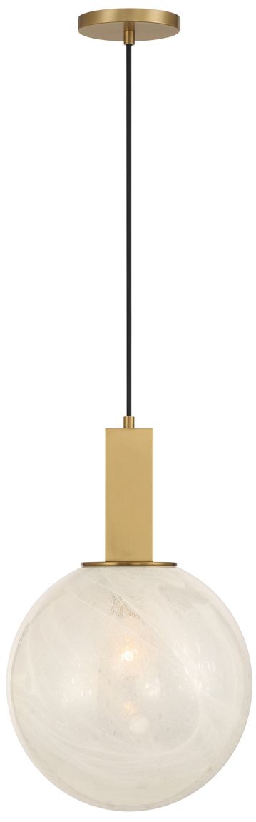 Minka Lavery Narra 1-Light 12-in Legacy Brass Pendant with Shade