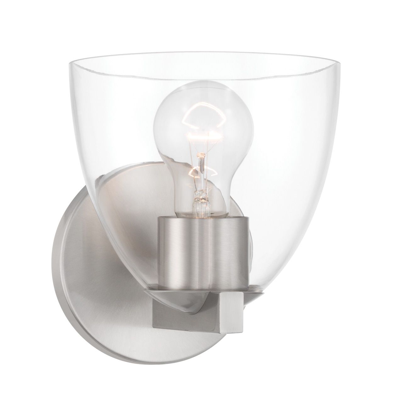 Image 3 Minka Lavery Noellea 1-Light 6.5-in Brushed Nickel Vanity Light with Shade more views