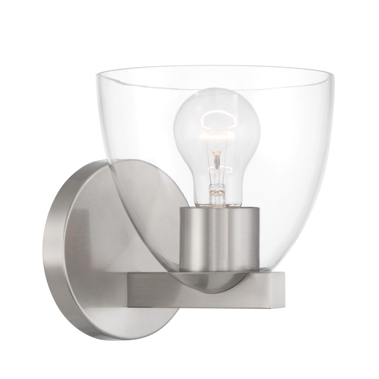 Image 5 Minka Lavery Noellea 1-Light 6.5-in Brushed Nickel Vanity Light with Shade more views