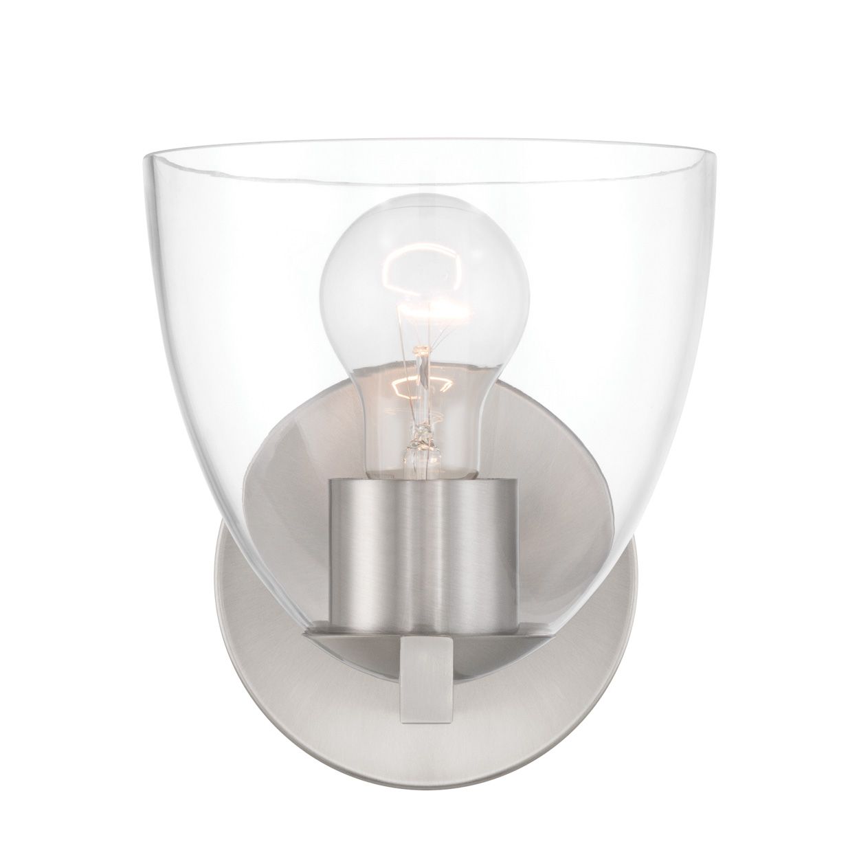 Image 6 Minka Lavery Noellea 1-Light 6.5-in Brushed Nickel Vanity Light with Shade more views