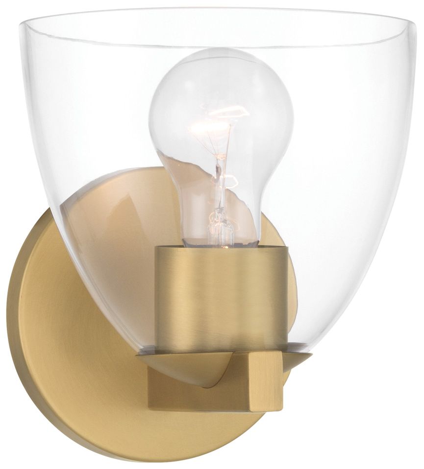 Minka Lavery Noellea 1-Light 6.5-in Legacy Brass Vanity Light with Shade