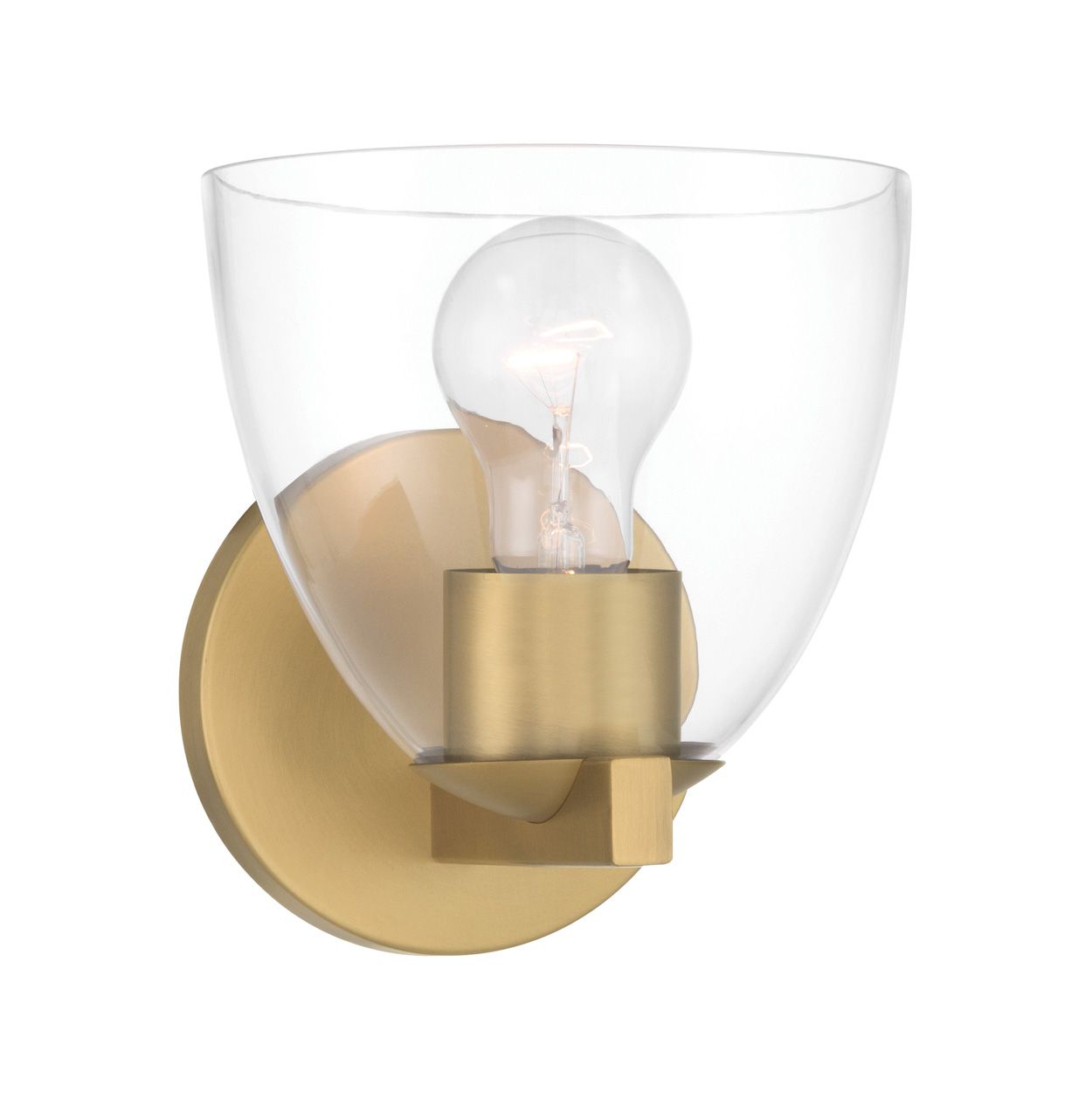 Image 3 Minka Lavery Noellea 1-Light 6.5-in Legacy Brass Vanity Light with Shade more views