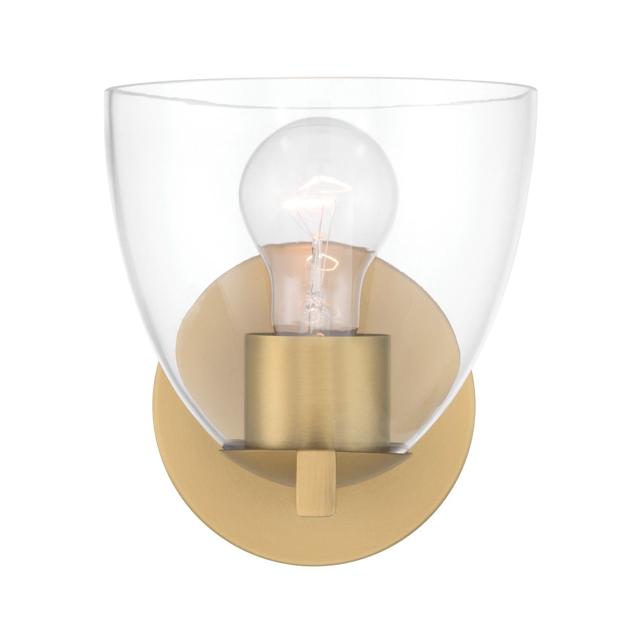 Image 6 Minka Lavery Noellea 1-Light 6.5-in Legacy Brass Vanity Light with Shade more views